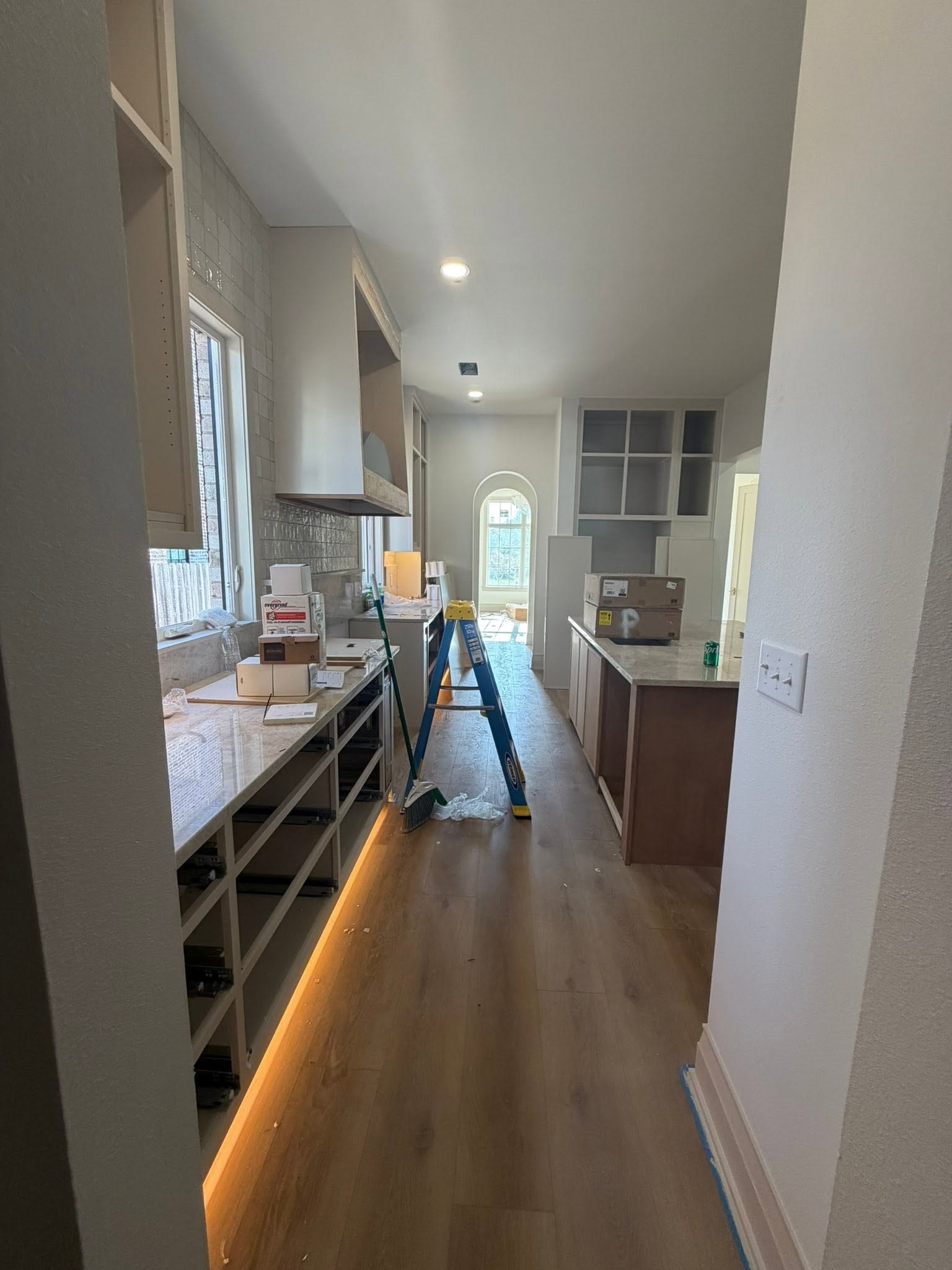 Before — kitchen rough clean, B Street project